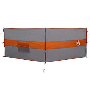 Kempingový větrolam šedý a oranžový 344x120 cm nepromokavá - obrázek 2