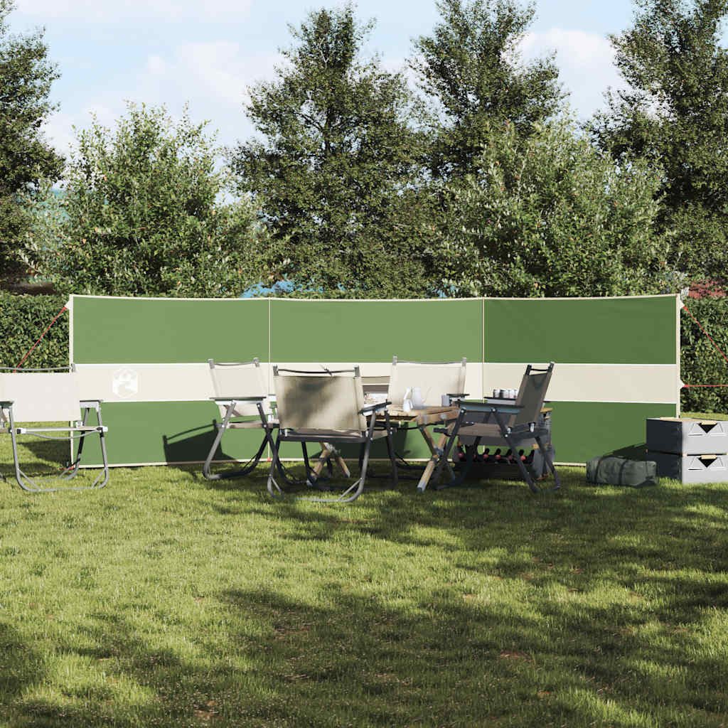 vidaXL Paravan de camping verde 490x123 cm impermeabil