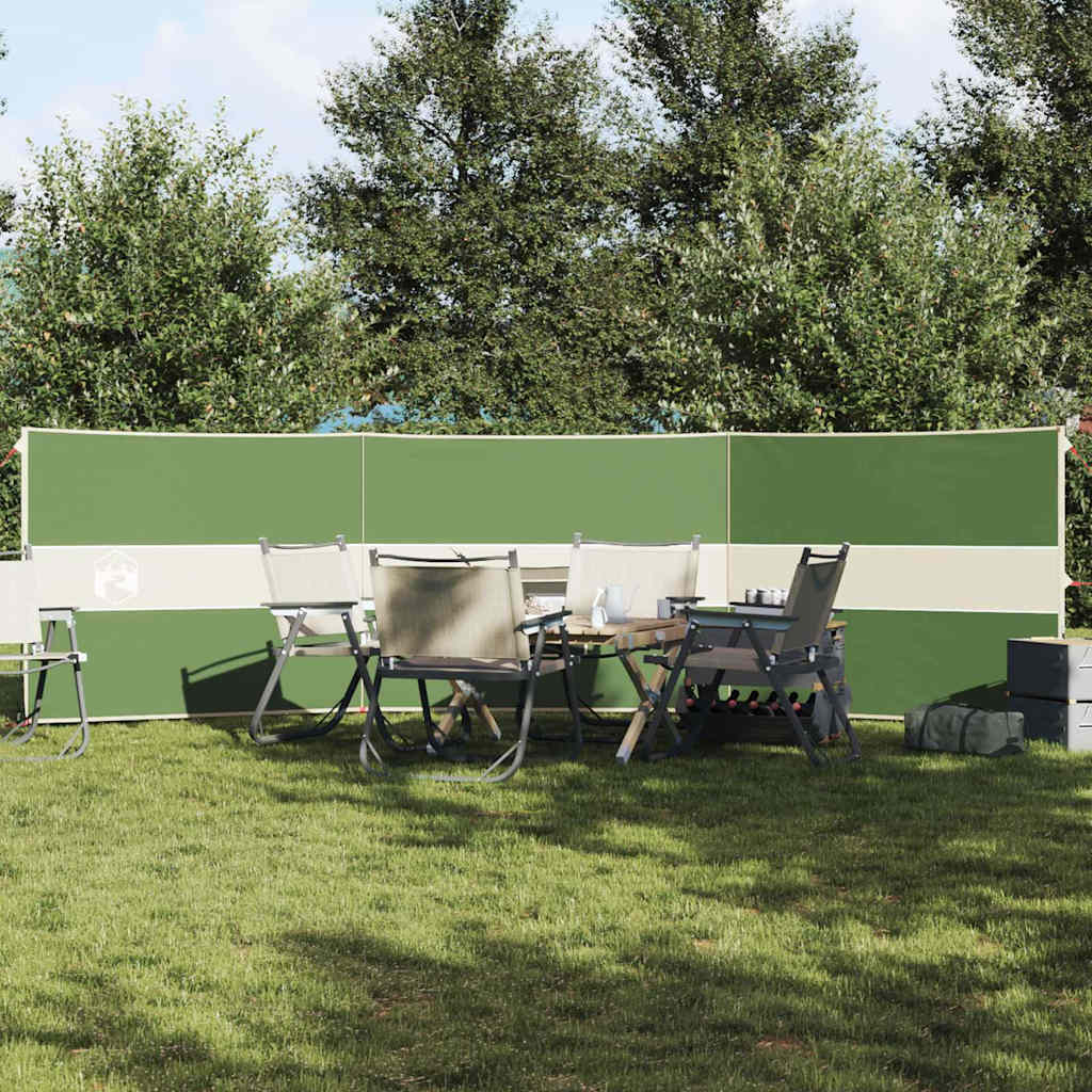 vidaXL Paravan de camping verde 490x123 cm impermeabil