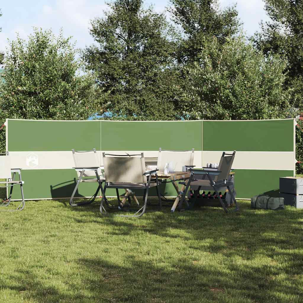 vidaXL Paravan de camping verde 490x123 cm impermeabil