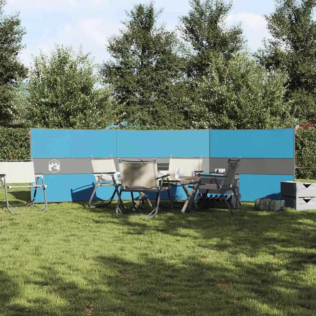 vidaXL Paravan de camping, albastru, 490x123 cm, impermeabil