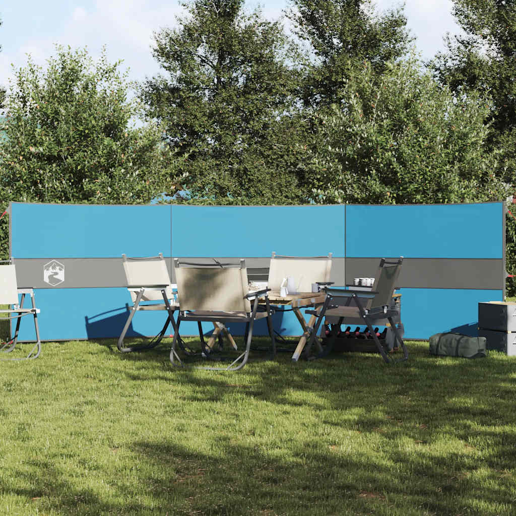 vidaXL Paravan de camping, albastru, 490x123 cm, impermeabil