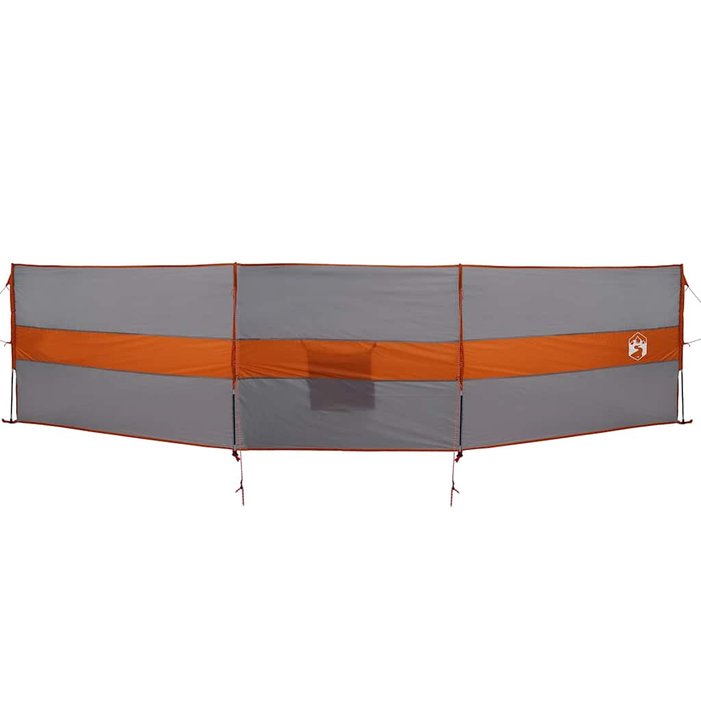 vidaXL Kempingový větrolam šedý a oranžový 490x123 cm nepromokavá