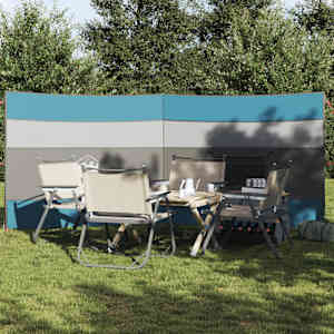 Kempingový větrolam modrýue 340x130 cm Vodotěsný