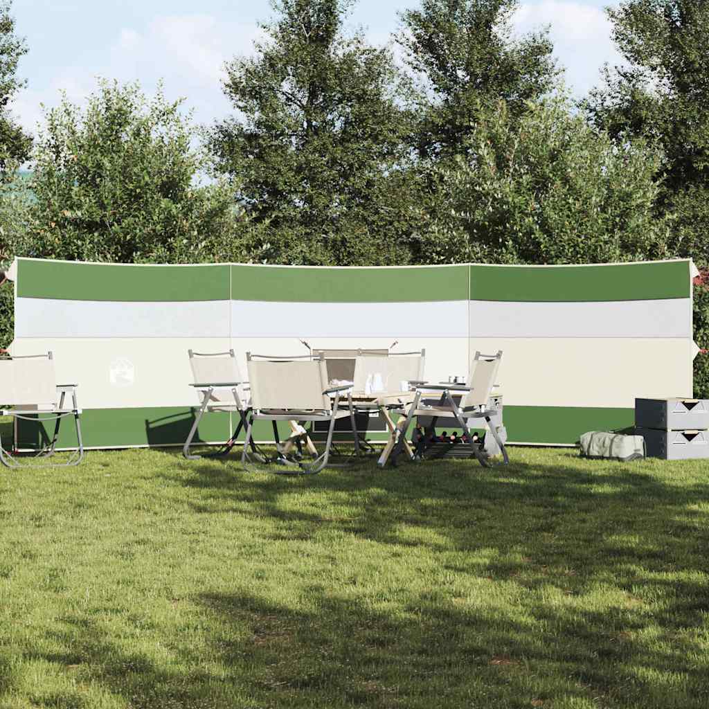 vidaXL Paravan de camping verde 508x130 cm impermeabil