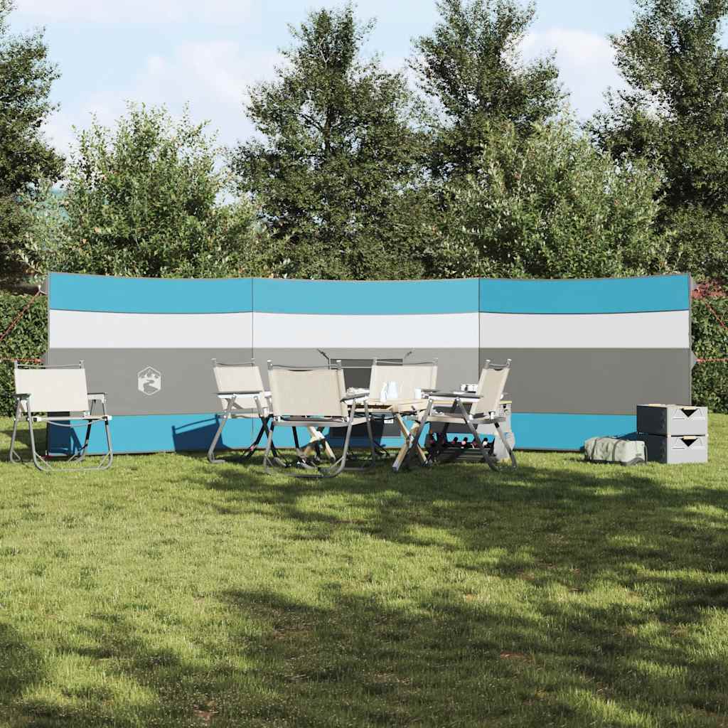 vidaXL Camping Tuulensuoja Sininen 508x130 cm Vedenpitävä