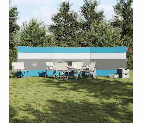 vidaXL Camping Tuulensuoja Sininen 508x130 cm Vedenpit&auml;v&auml;