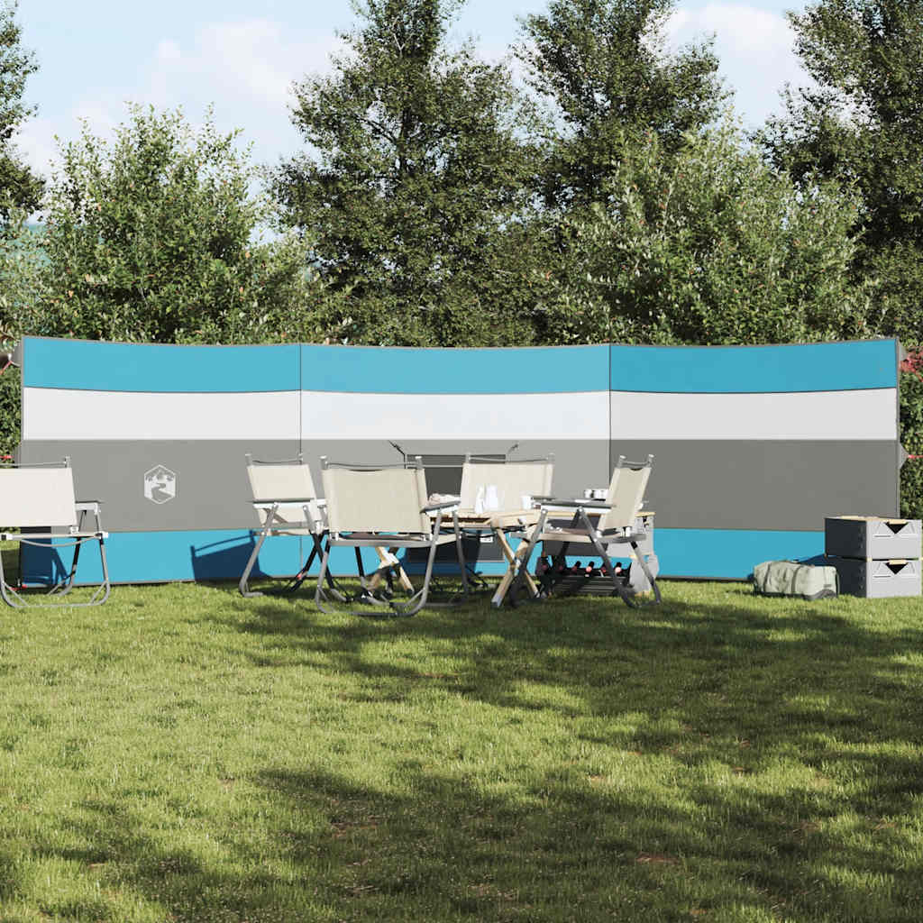 vidaXL Paravan de camping, albastru, 508x130 cm, impermeabil