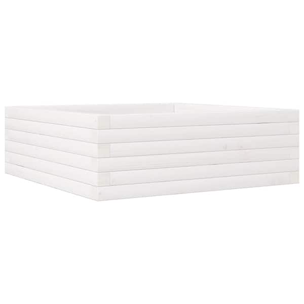 vidaXL aia taimekast, valge, 70x70x23 cm, m&auml;nnipuit