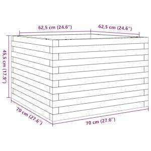 Zahradní truhlík 70 x 70 x 45,5 cm impregnované borové dřevo - obrázek 10