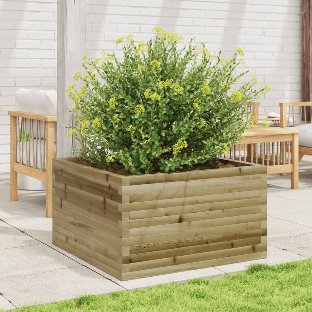 vidaXL Plantenbak 80x80x45,5 cm geïmpregneerd grenenhout afbeelding