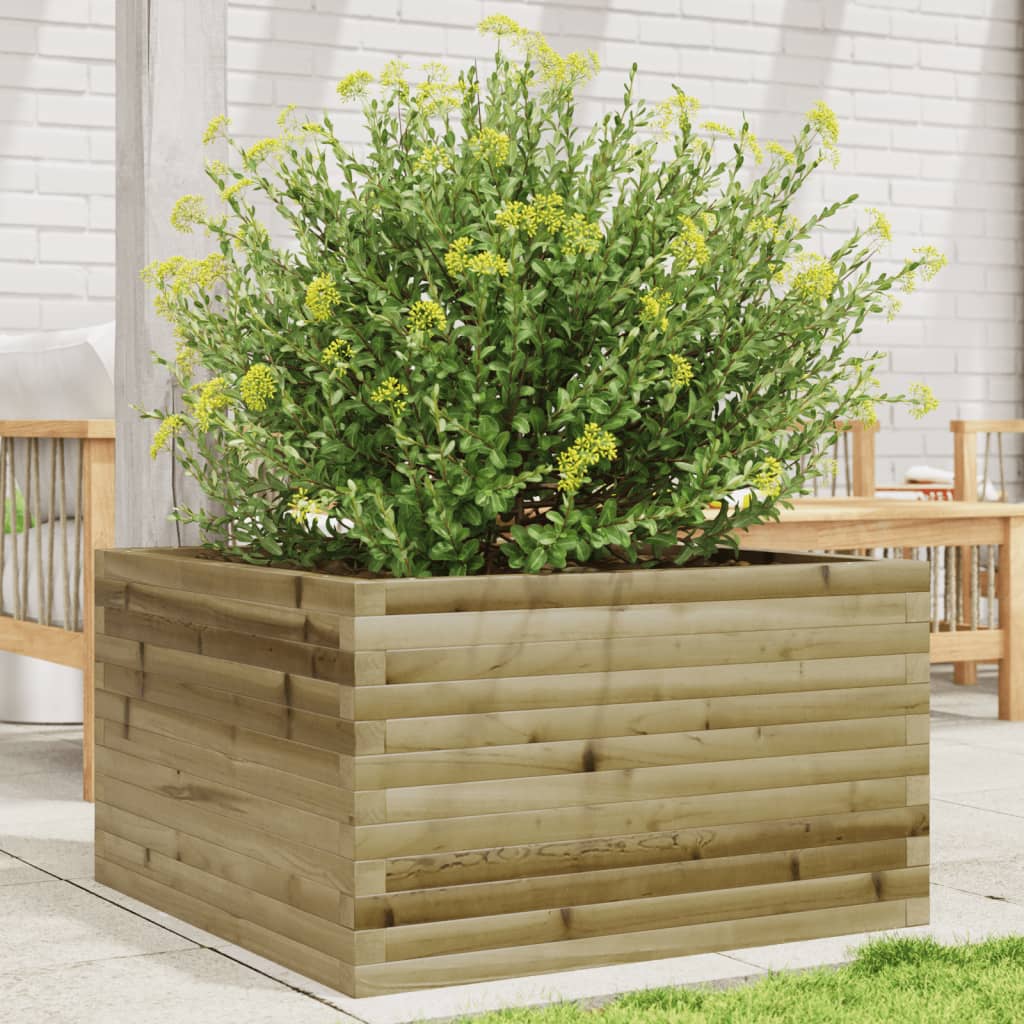 vidaXL Jardinieră de grădină, 80x80x45,5 cm, lemn de pin impregnat