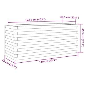 Zahradní truhlík 110 x 40 x 45,5 cm impregnované borové dřevo - obrázek 10