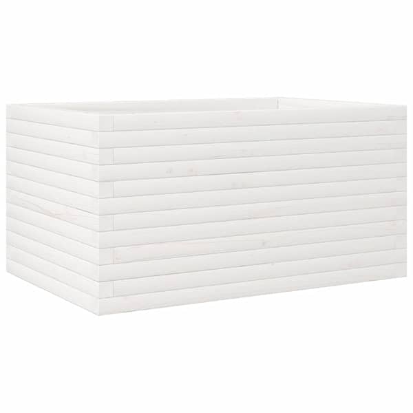 vidaXL aia taimekast, valge, 90x60x45,5 cm, m&auml;nnipuit