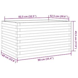 Zahradní truhlík 90 x 60 x 45,5 cm impregnované borové dřevo - obrázek 10
