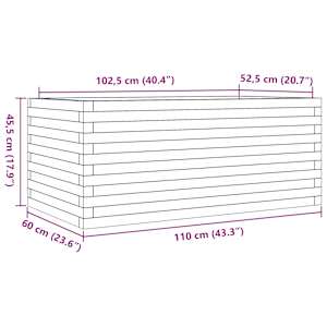 Zahradní truhlík 110 x 60 x 45,5 cm impregnované borové dřevo - obrázek 10