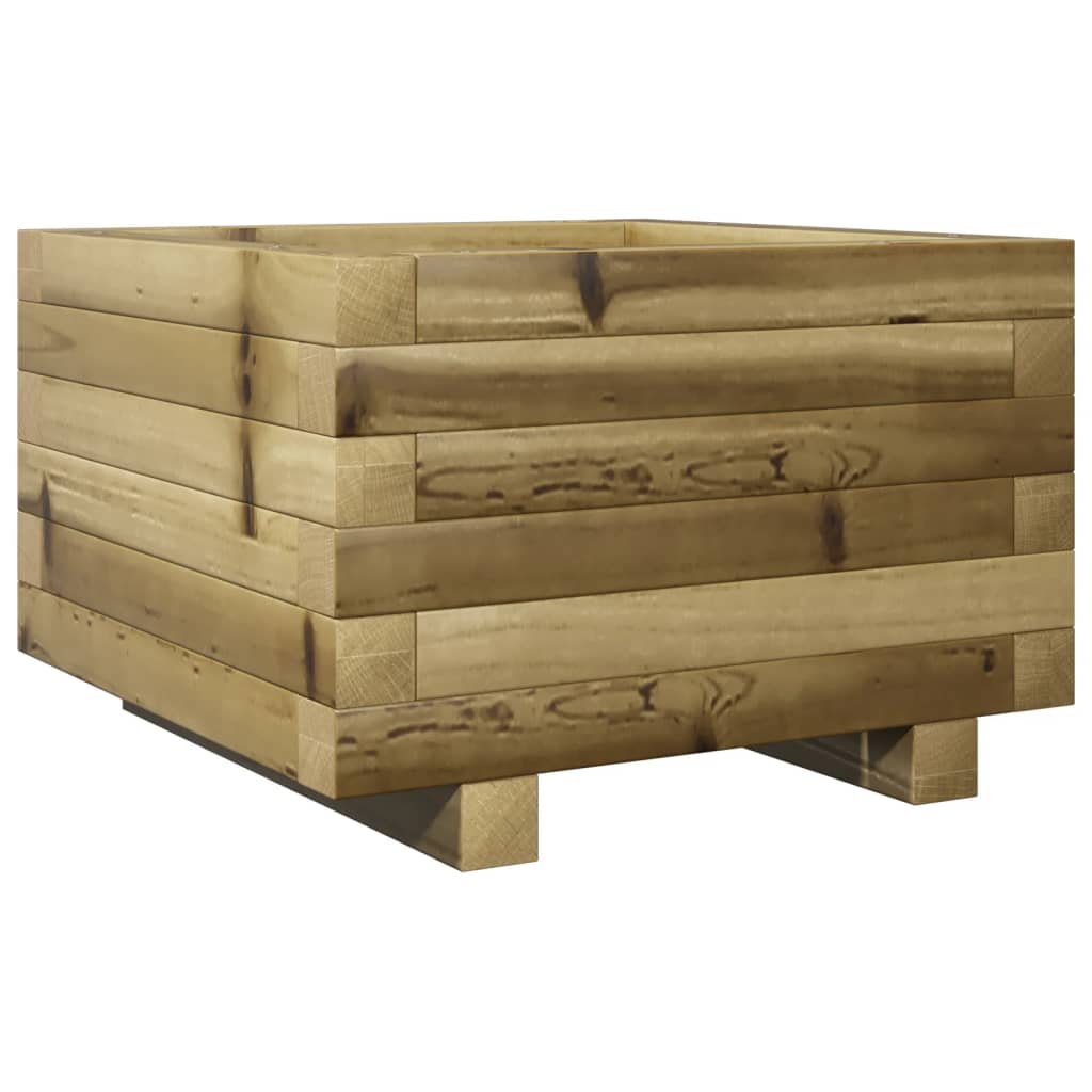 vidaXL Záhradný kvetináč 40x40x26,5 cm impregnovaná borovica