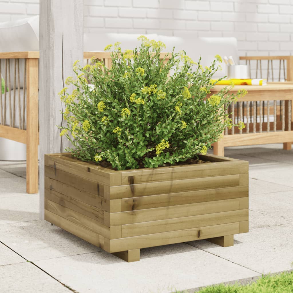 vidaXL Plantenbak 50x50x26,5 cm geïmpregneerd grenenhout afbeelding