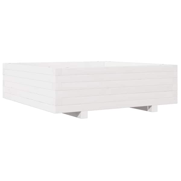 vidaXL aia taimekast, valge, 80 x 80 x 26,5 cm, m&auml;nnipuit