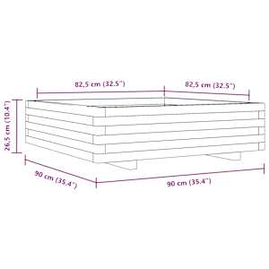 Zahradní truhlík 90 x 90 x 26,5 cm impregnované borové dřevo - obrázek 10