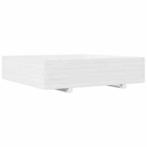 vidaXL aia taimekast, valge, 100 x 100 x 26,5 cm, m&auml;nnipuit