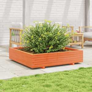 Vrtno cvetlično korito vošč. rjavo 110x110x26,5 cm borovina