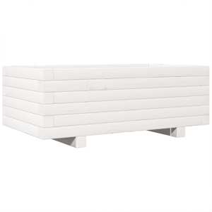 Zahradní truhlík bílý 70 x 40 x 26,5 cm masivní borovice - obrázek 7