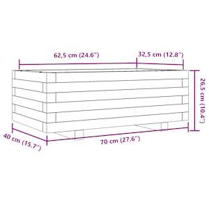 Zahradní truhlík 70 x 40 x 26,5 cm impregnované borové dřevo - obrázek 10
