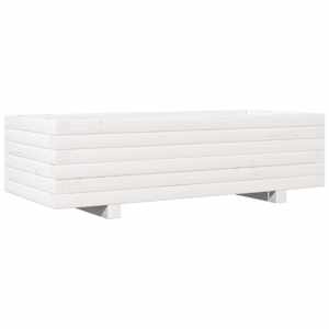 Zahradní truhlík bílý 90 x 40 x 26,5 cm masivní borové dřevo - obrázek 2