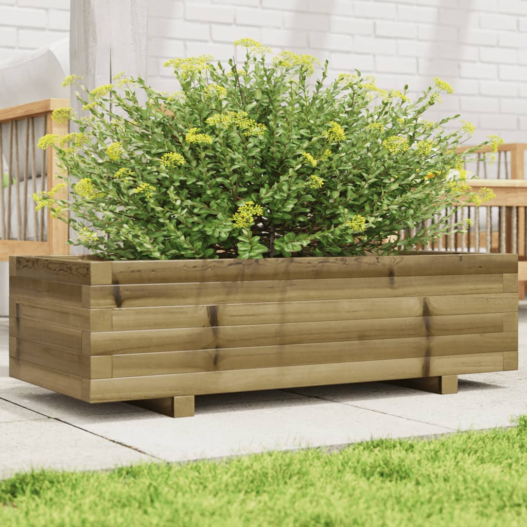 vidaXL Jardinieră de grădină, 90x40x26,5 cm, lemn de pin impregnat