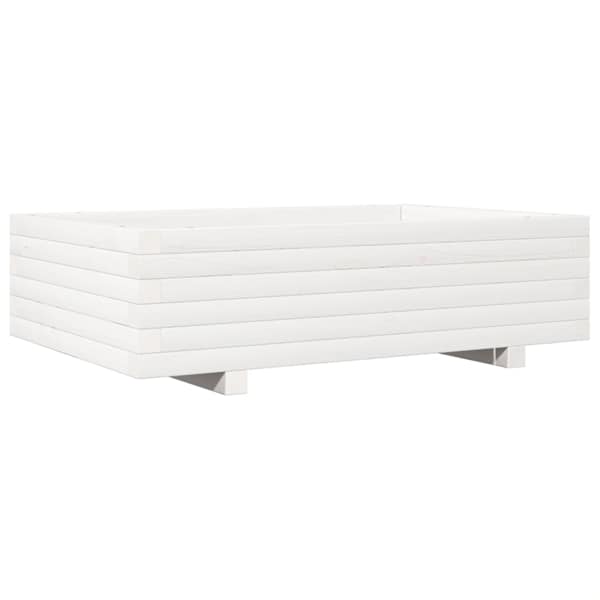 vidaXL aia taimekast, valge, 90 x 60 x 26,5 cm, m&auml;nnipuit