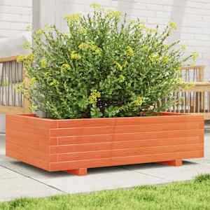 Vrtno cvetlično korito vošč. rjavo 90x60x26,5 cm trdna borovina
