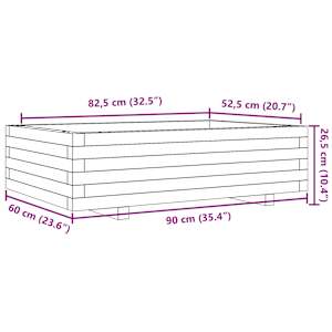 Zahradní truhlík 90 x 60 x 26,5 cm impregnované borové dřevo - obrázek 10