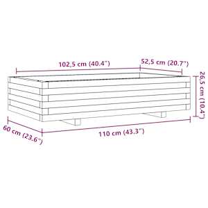 Zahradní truhlík 110 x 60 x 26,5 cm impregnované borové dřevo - obrázek 10