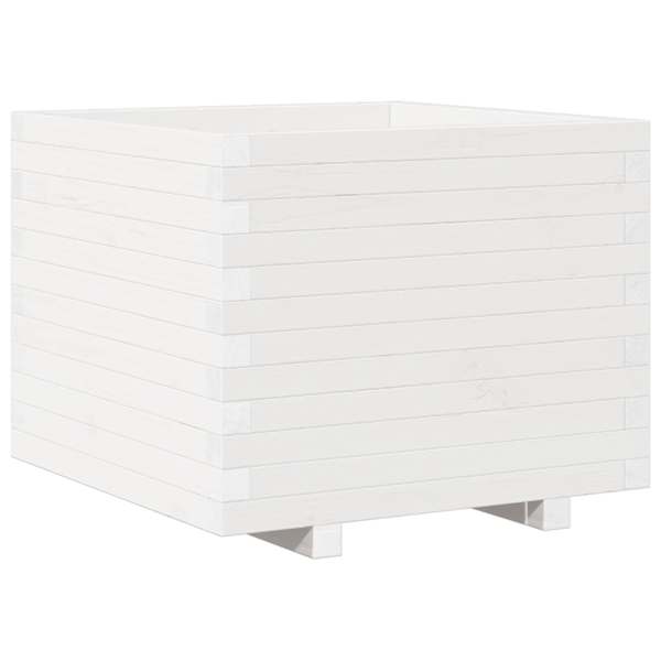 vidaXL aia taimekast, valge, 60x60x49,5 cm, m&auml;nnipuit