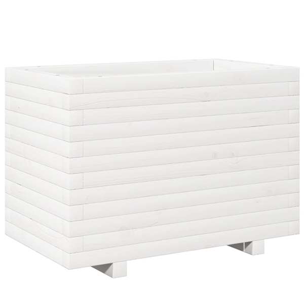 vidaXL aia taimekast, valge, 70x40x49,5 cm, m&auml;nnipuit