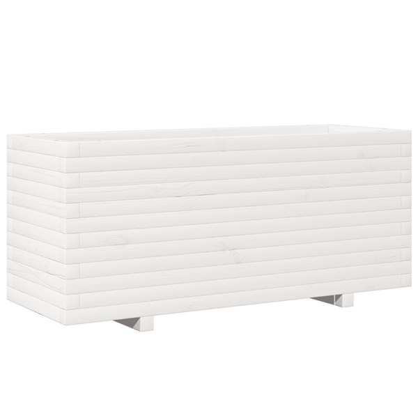 vidaXL aia taimekast, valge, 110x40x49,5 cm, m&auml;nnipuit