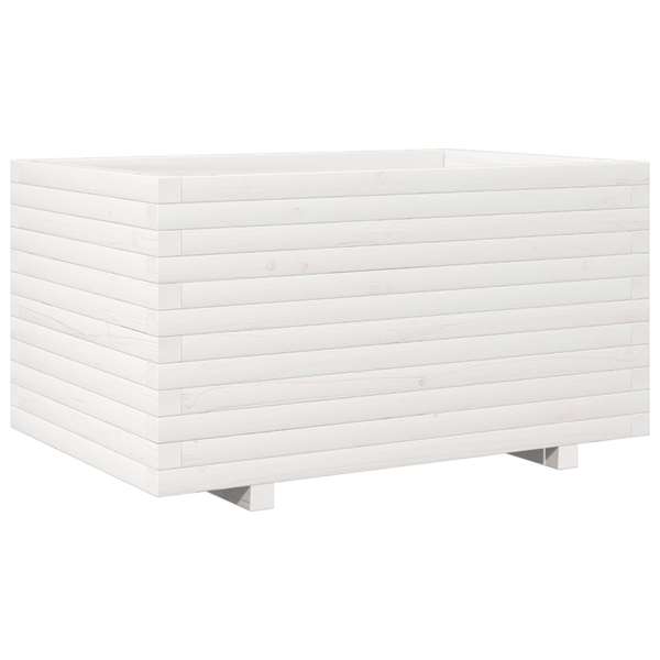 vidaXL aia taimekast, valge, 90x60x49,5 cm, m&auml;nnipuit