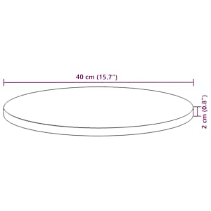Stolní deska kulatá Ø 40 x 2 cm masivní akáciové dřevo - obrázek 9
