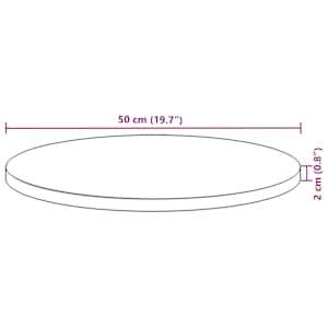 Stolní deska kulatá Ø 50 x 2 cm masivní akáciové dřevo - obrázek 9
