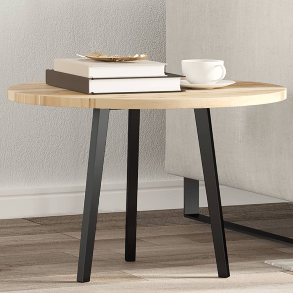 Tischplatte Rund Ø60×2 cm Massivholz Akazie