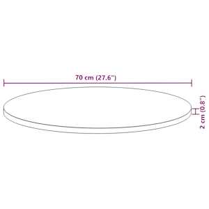 Stolní deska kulatá Ø 70 x 2 cm masivní akáciové dřevo - obrázek 9