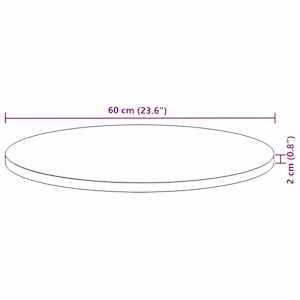 Stolní deska kulatá Ø 60 x 2 cm masivní akáciové dřevo - obrázek 9