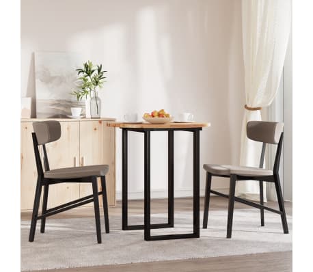 vidaXL Bor&eth;plata &Oslash;70x2 cm Hringlaga Gegnheill Akas&iacute;uvi&eth;ur