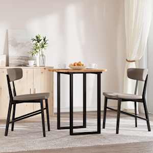 vidaXL Bor&eth;plata &Oslash;70x2 cm Hringlaga Gegnheill Akas&iacute;uvi&eth;ur