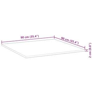 Stolní deska čtvercová 90 x 90 x 2 cm masivní akáciové dřevo - obrázek 9
