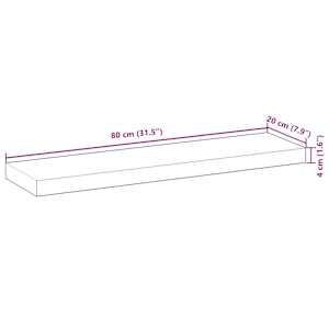 Stolní deska 80 x 20 x 4 cm obdélníková masivní akáciové dřevo - obrázek 9