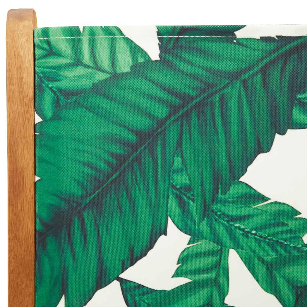 7-delige Tuinset bladpatroon stof en massief hout image 10