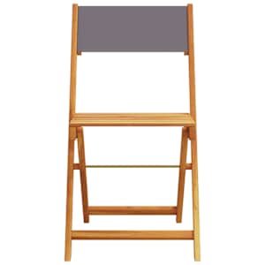 3dílný bistro set antracitový textil a masivní dřevo - obrázek 4