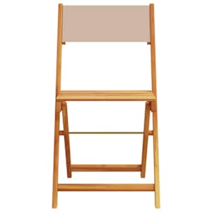 3dílný bistro set taupe textil a masivní dřevo - obrázek 4